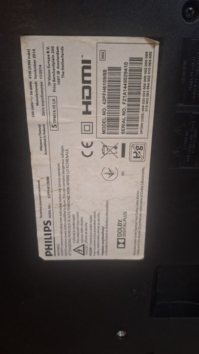 Телевизор Phillips модел 42PFH6109/88 за части