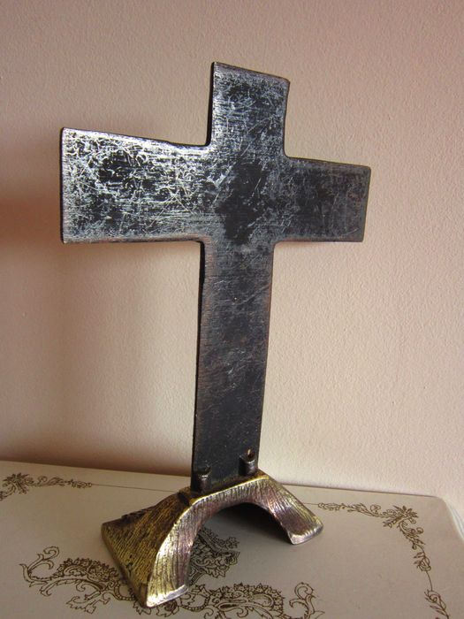 cadou rar fabricat in Ierusalim 1970 Cruce alama email verde smarald