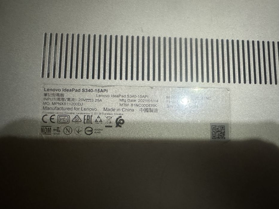 Продам Ноутбук Lenovo IdeaPad S340-15API / Ryzen 3 / 8GB / SSD 512GB