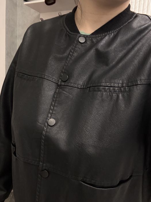 Бомбер эко кожа женский