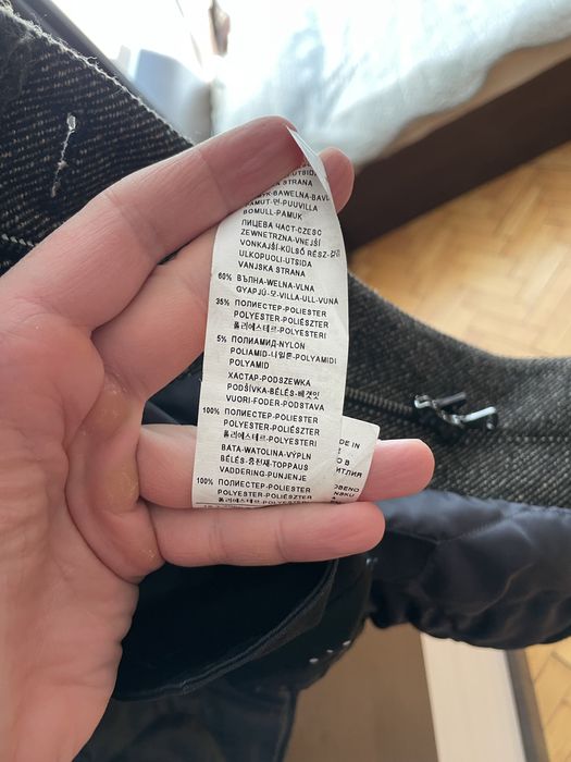 Зимно Палто с Качулка от две материи(памук и вълна) - рр 48(ит) М-Л