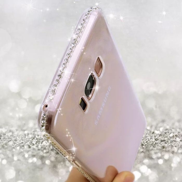 Husa Silicon cu pietricele pt. Samsung Galaxy S8 / S9