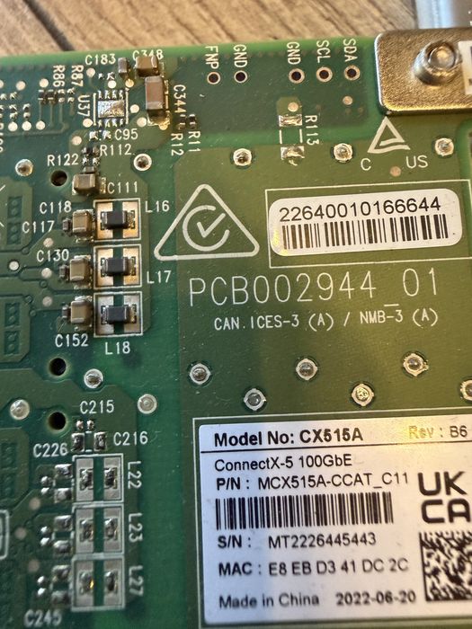 Placa retea 100GbE ConectX5