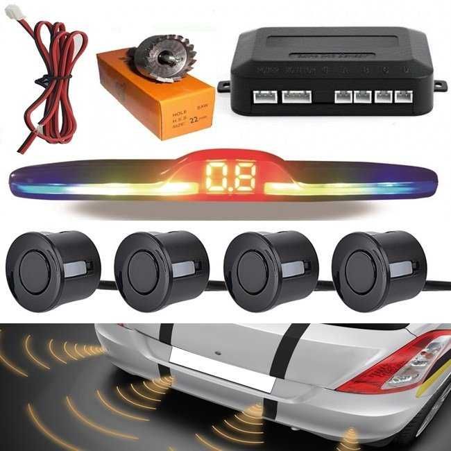 Парктроник Slim Парк Сензор с 4 датчика Звуков Сигнал и LED Дисплей