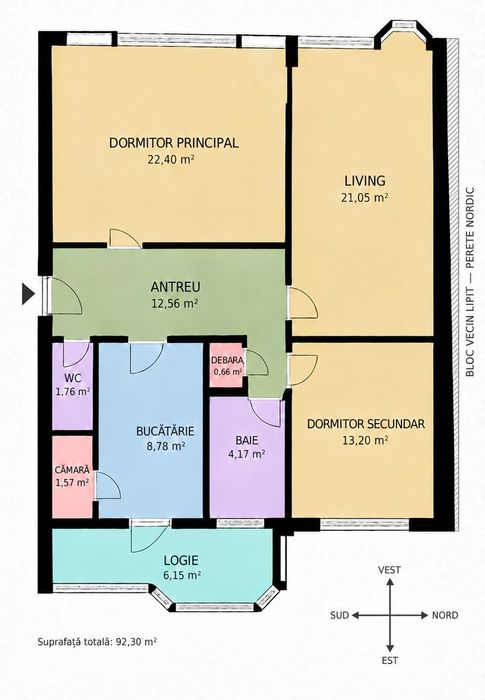 Apartament Spatios cu loc de parcare