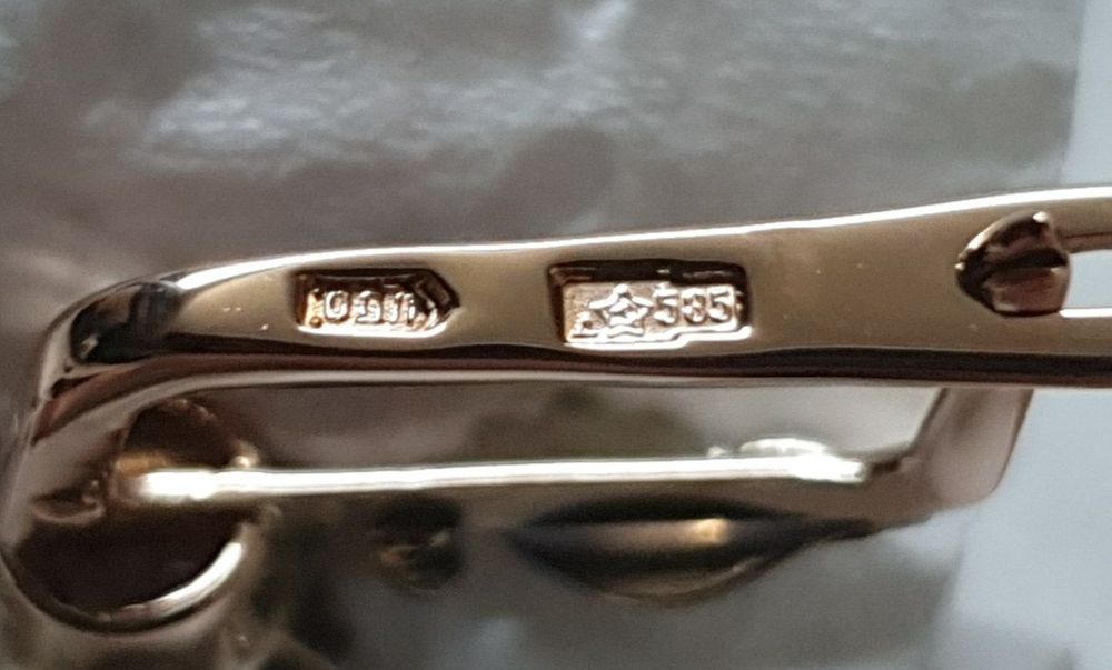 Ссср Львов ювелирный заводские серьги 583пробы 3.98грам