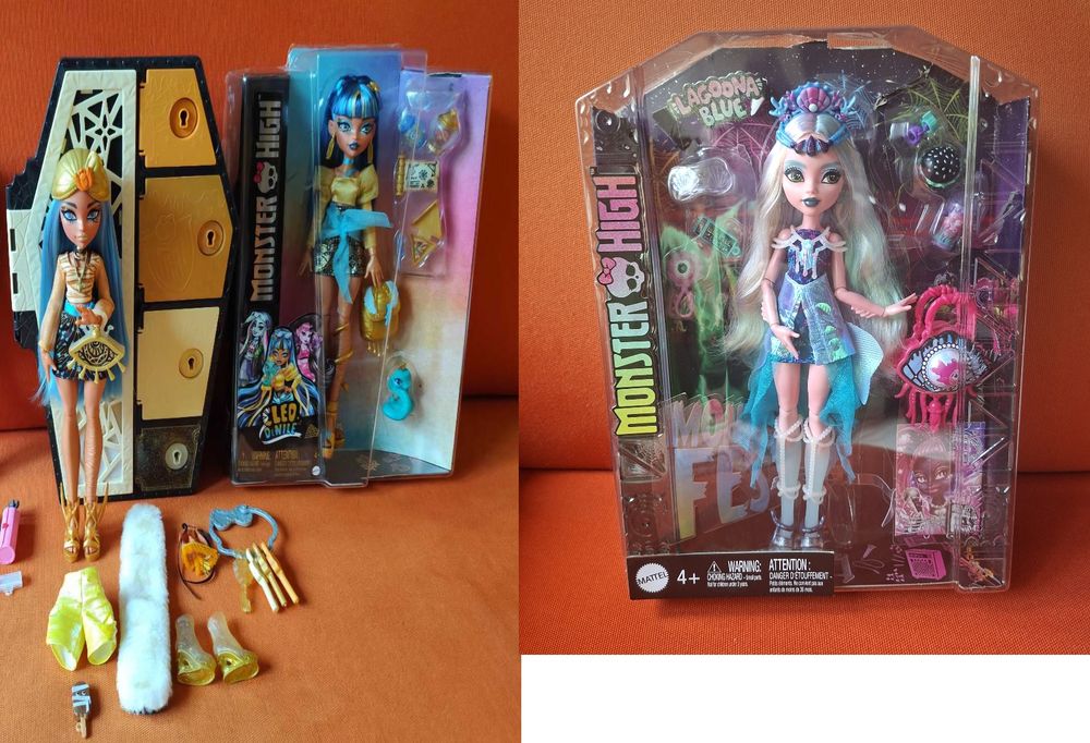 Кукли monster high g3  cleo и lagoona (core refresh и fearidescent и monster fest)