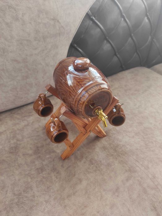 Ракиен сервиз буре с 4 чаши