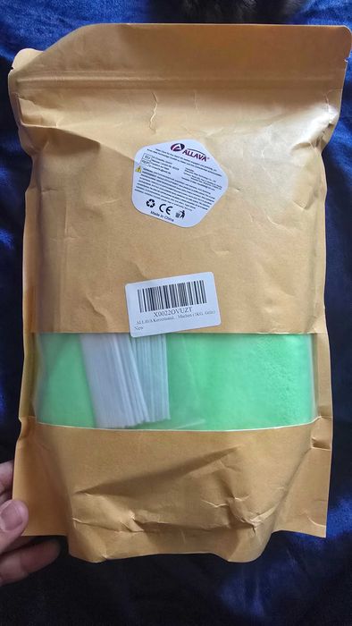 Set ceara parafina si fitile, verde menta, pentru lumanari
