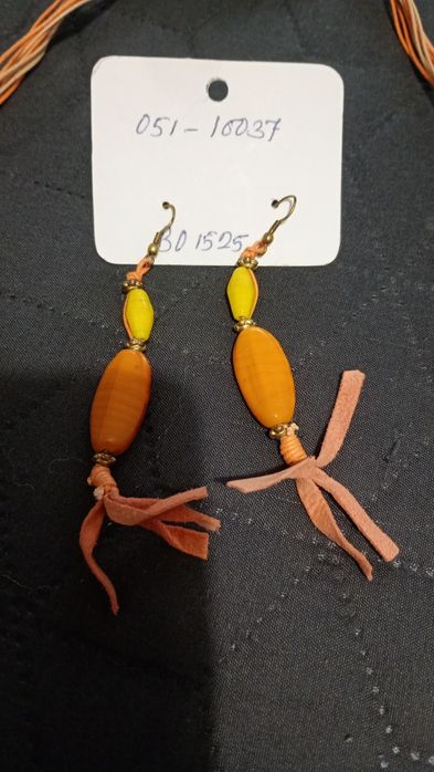 Set colier și cercei indieni originali, handmade traditional