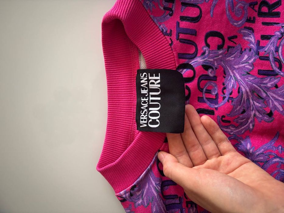 Брендовый лонгслив от Versace. Кофта весенняя розовая. Топ женский