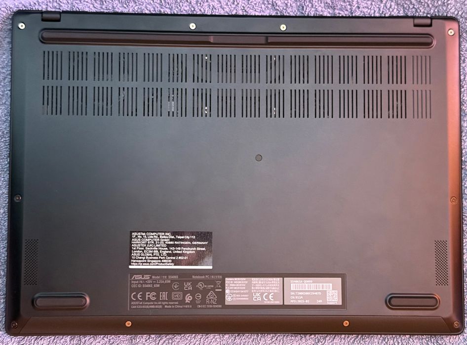 Asus Vivobook S14 S5406 aluminiu  ecran OLED 14" 16 GB RAM 480 GB SSD garanție eMAG 2029 Intel Ultra 5 226V Lunar Lake 18 ore autonomie YouTube video