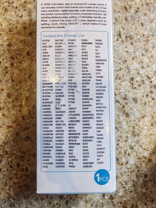 Универсальный пульт для кондиционера