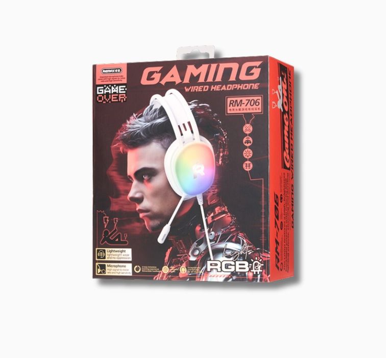 REMAX RM-706 игровая гарнитура с наушниками с микрофоном и цветной RGB
