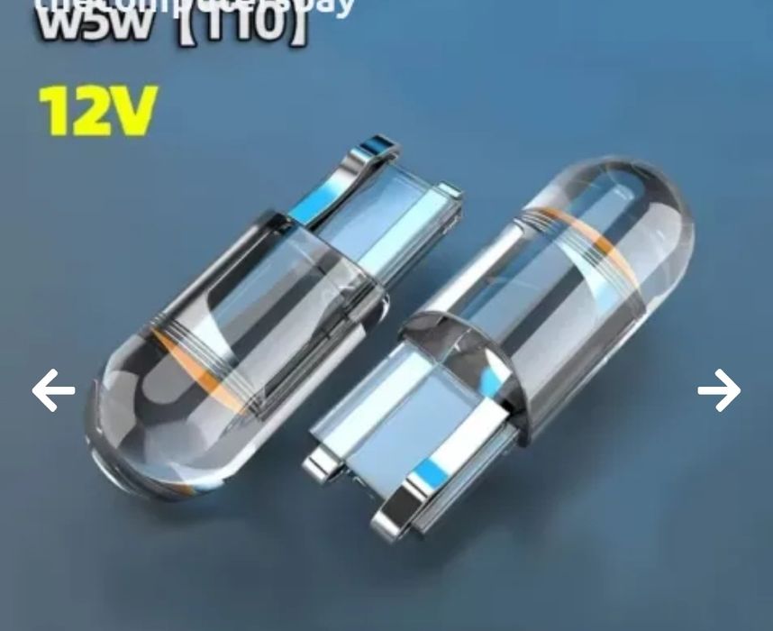 Led крушки T10 W5W габаритни 7 цвята, 12v , 6000k лед лампа