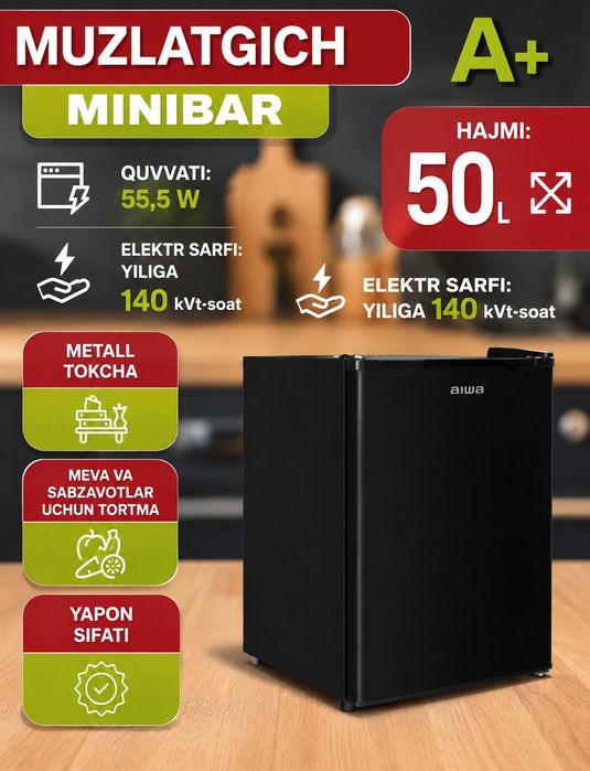 AIWA Mini Haldinik 50/90 L  oq, qora, kulranglari bor