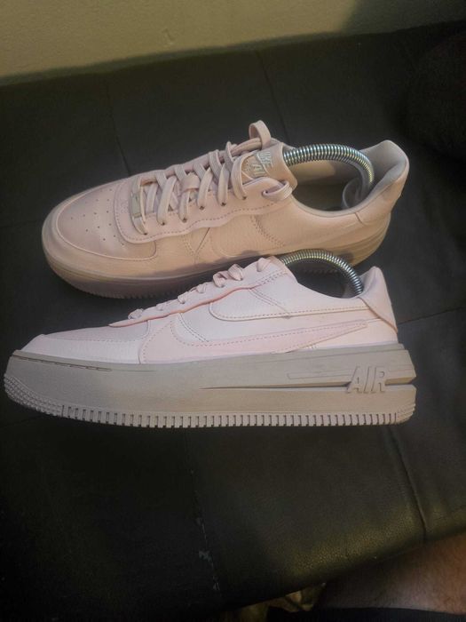 Nike Air Force Platform, естествена кожа и текстил, розови 41