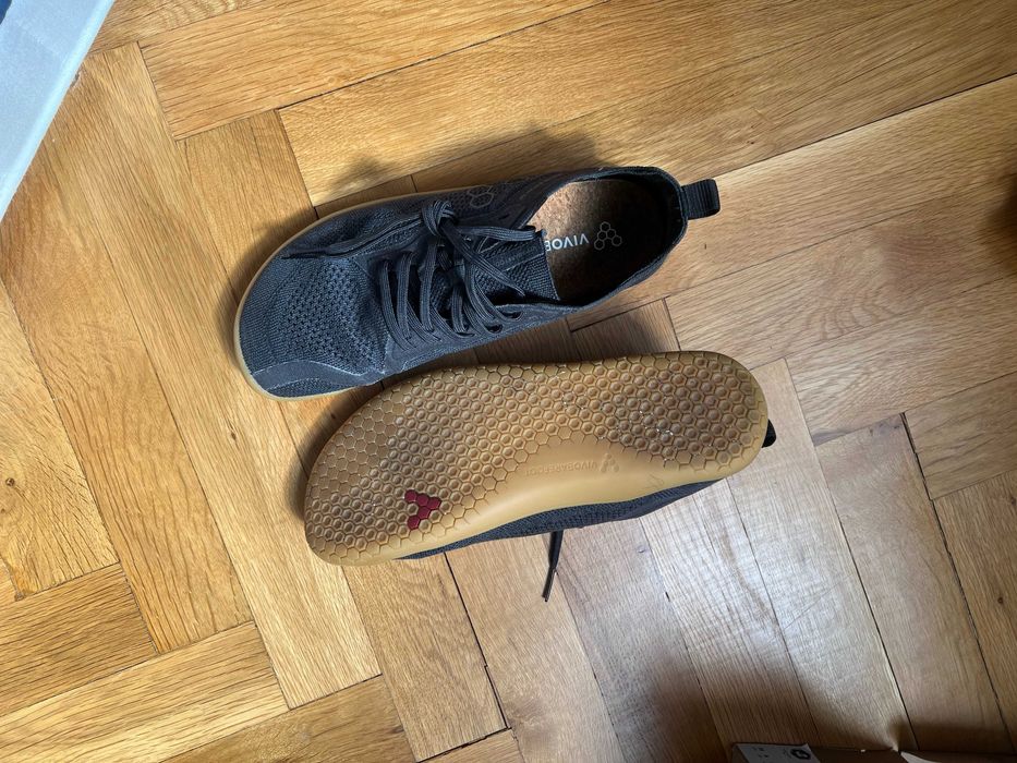 Дамски боси обувки Vivobarefoot Primus Lite Knit Natural, 39, тъмносиви (Eclipse)
