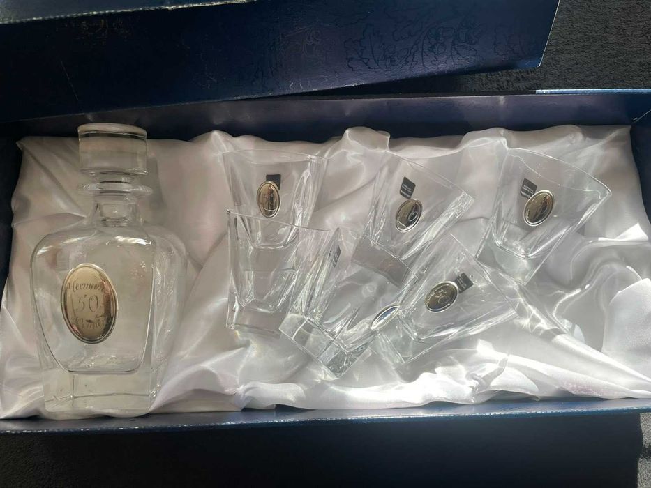 Сервиз от 6 чаши с графа от италиански кристал