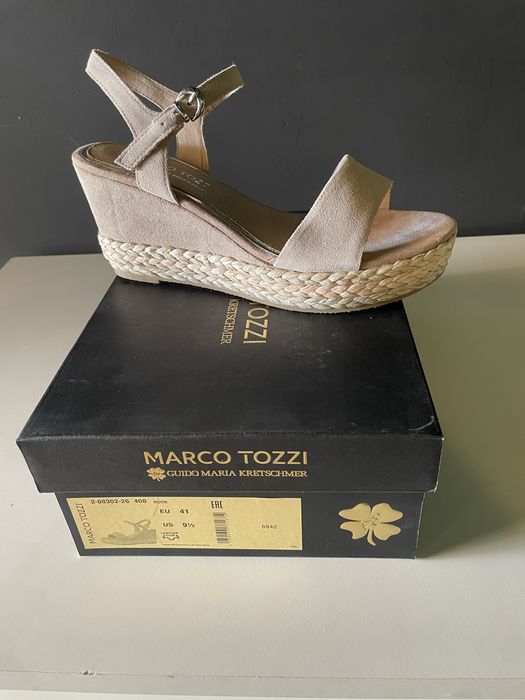 Sandale din piele Marco Tozzi by Guido Maria Kretschmer, mărimea 41 – NOI în cutie