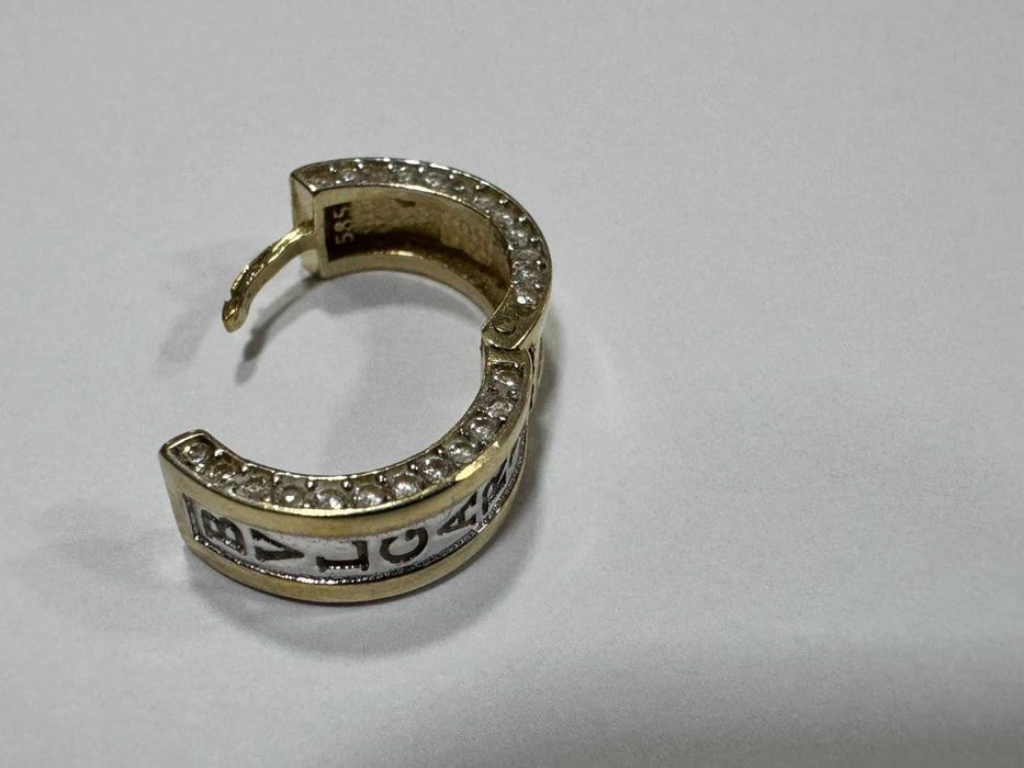 Златни обеци BVLGARI 14 K 585/ 6,18 гр