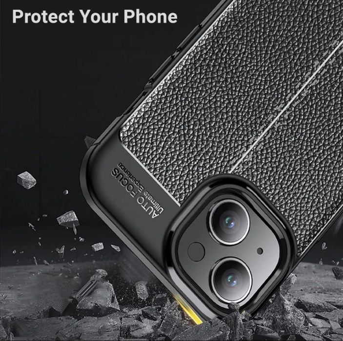 Husa Premium Antisoc model PIELE pentru iPhone 15 Plus , 15 Pro