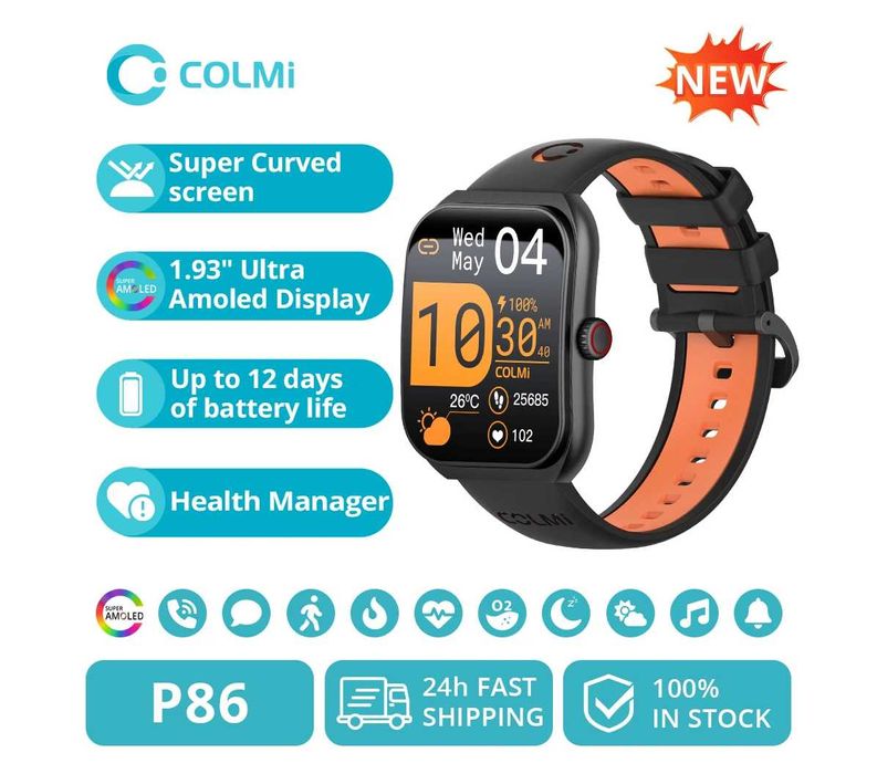 Смартчасовник Colmi P86 смарт часовник smart watch
