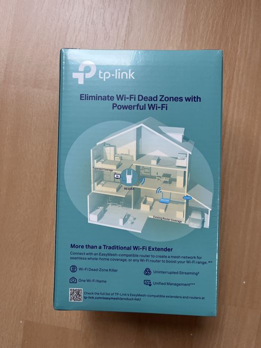 Range Extender TP-Link RE505X Wi-Fi 6 Dual-Band Gigabit AX1500 OneMesh