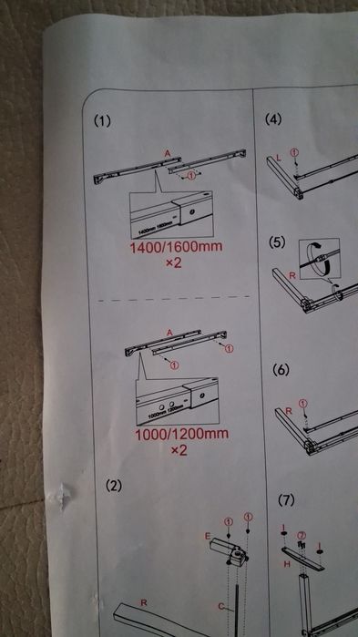 Cadru de birou electric cu înălțime reglabilă