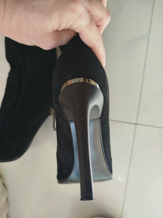 Велурени дамски  ботуши