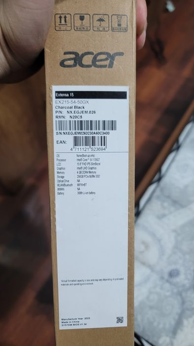 Acer core 5  xolat zor ishlanmagan. Pashti yangi