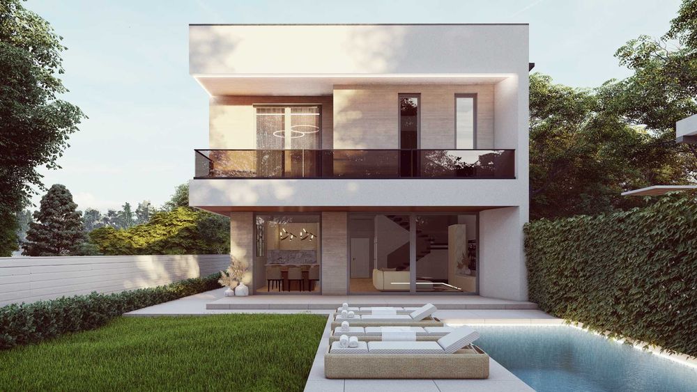 Vilă modernă de vânzare–5 camere 280mp, 500mp teren – Popești-Leordeni