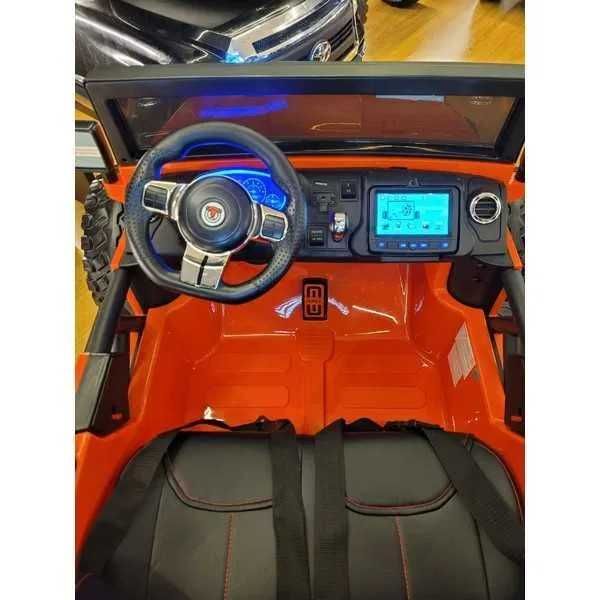 Акумулаторен Двуместен джип JEEP 4X4 12v14Ah батерия,MP4 плейър