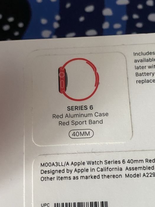 apple watch 6 40mm эпл вотч 6 40мм product red
