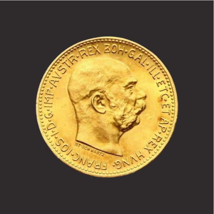 Moneda de aur Franc Iosif, 20 Coroane Austria - TVA 0%- in stoc