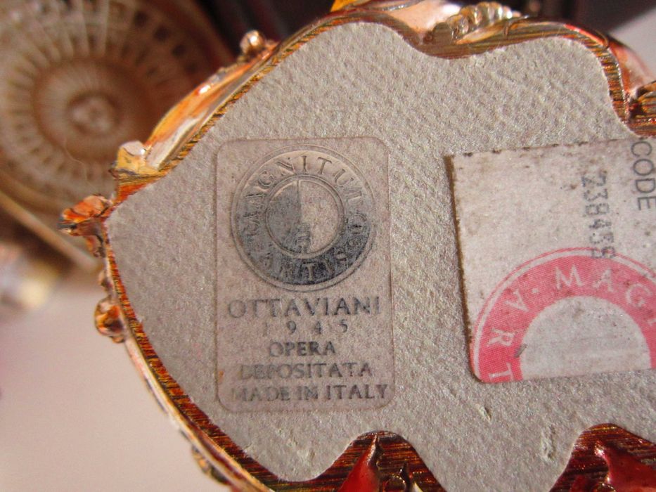 cadou rar Cornul abundenței vintage Italia argintat+cristale Swarovski