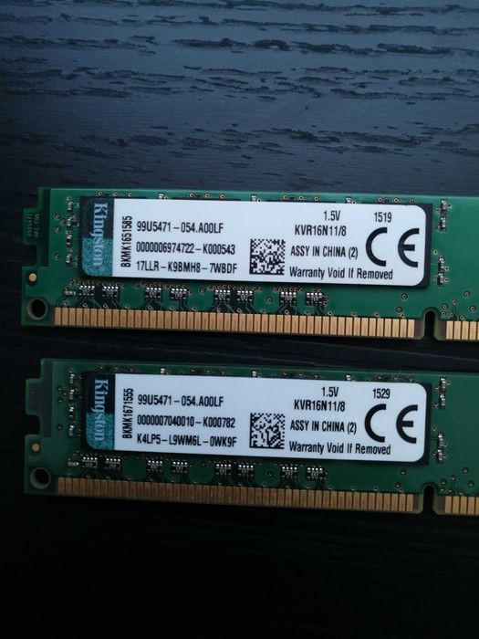 Kingston 16gb DDR3 1600mhz (2x8gb)