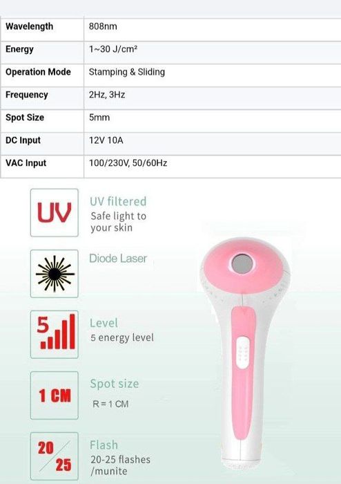 VILASE Diodli Lazer epilator, Лазерный эпилятор