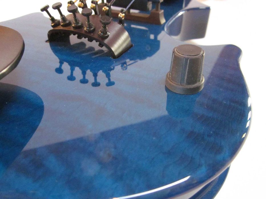 Transluc Blue Flamed Maple Rare 5 String ZETA Jazz Fusion Electric