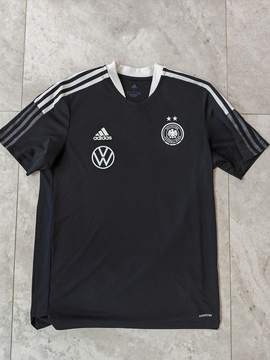 Tricou-adidas black tshirt Germany Originally vw deutscher fussball bu