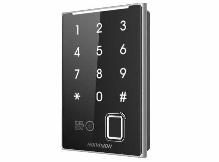 Cititor amprente, carduri cu tastatura HIKVISION DS-K1109DKFB-QR