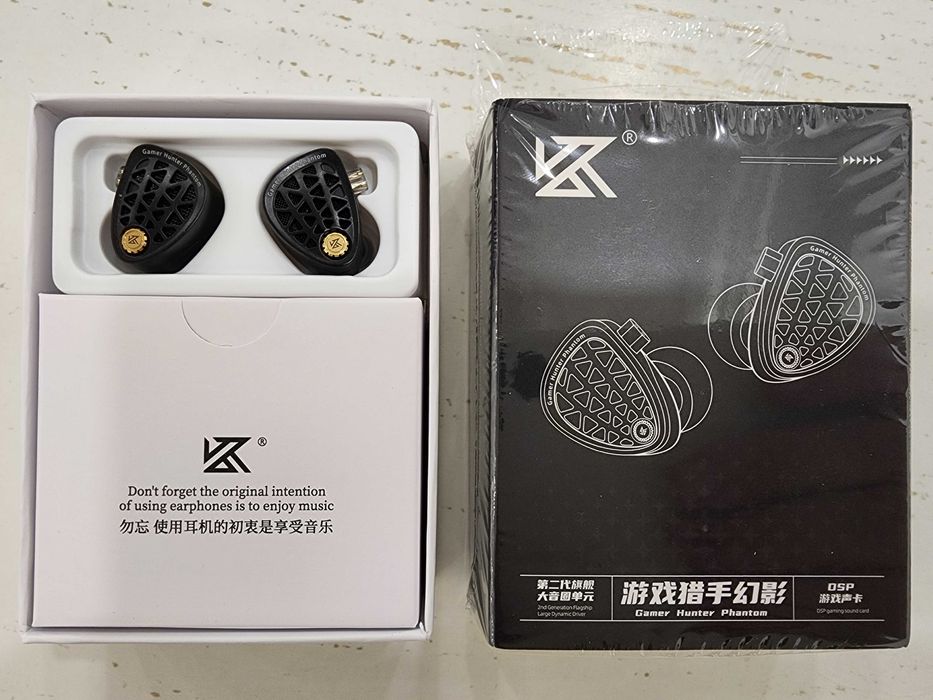 Наушники KZ Phantom Gaming IEMs, 3,5 mm with mic/USB-C