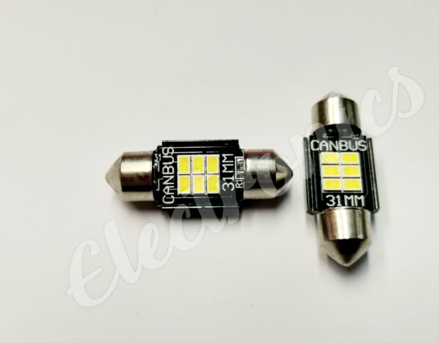 Комплект 2бр диодни Led 31mm , лед крушки за интериор, номер Canbus