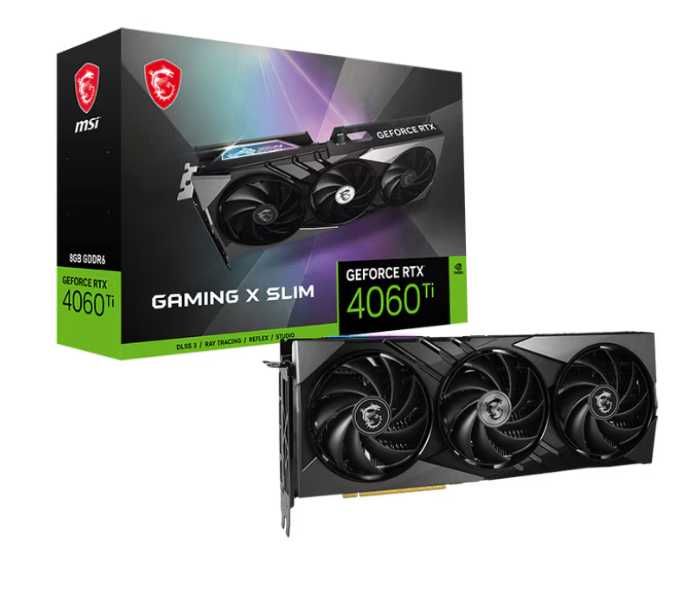 Placa video MSI GeForce RTX 4060 Ti GAMING X SLIM 8GB GDDR6 128-bit