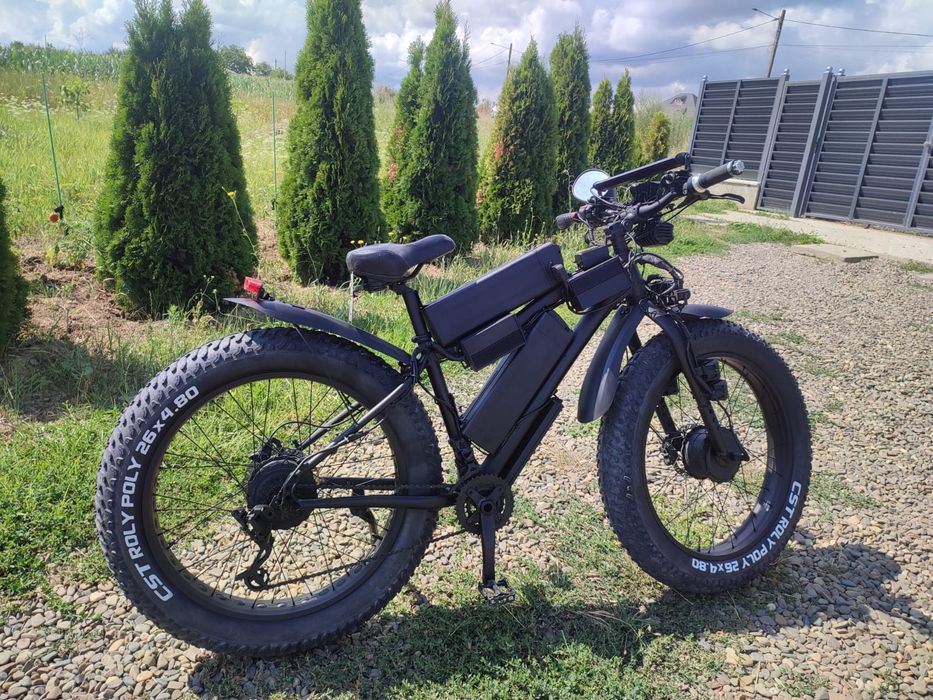 Bicicletă electrică fat bike 2 motoare
