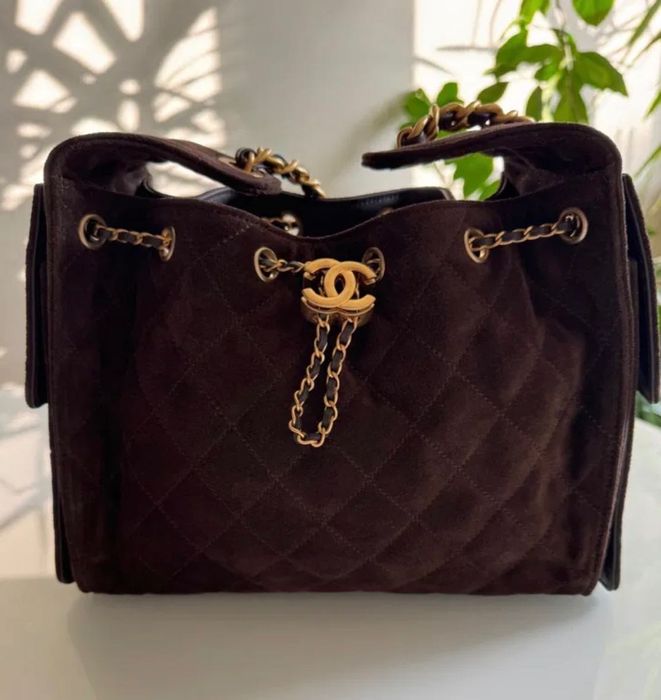Geantă Chanel Hobo 25 – piele de căprioară maro
