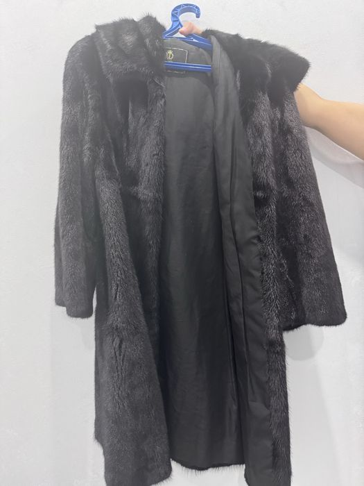 Норковая шуба черная
