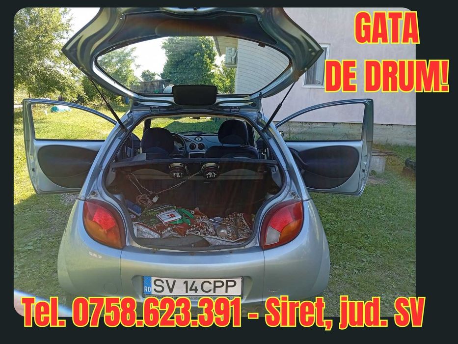 Vând mașina Ford Ka 1.3 benzină, an 2006, înmatriculată, ITP valabil până în decembrie 2026, funcțională, ideală pentru oraș începători, preț 850 euro