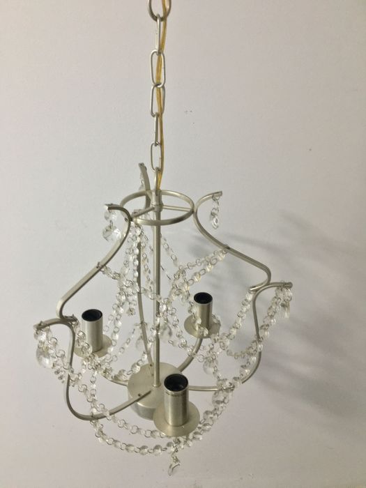 Candelabru lustră Ikea ornamente sticlă