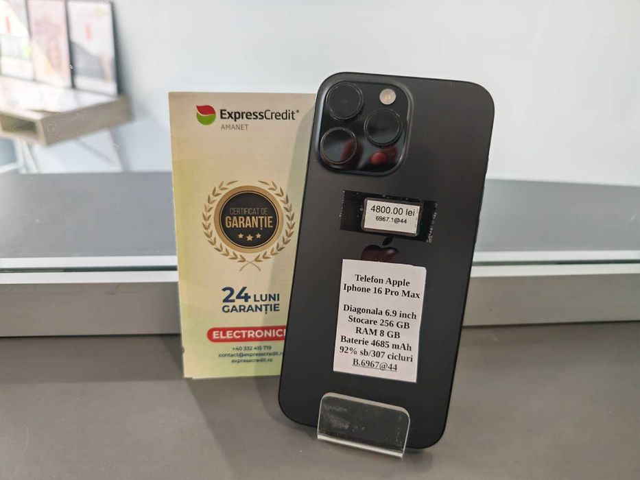 Iphone 16 Pro Max 256Gb 92% bateria (AG44 B:6967) garantie 2 ani